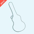 hand drawn guitar case icon design vector flat isolated illustration Royalty Free Stock Photo