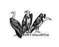 Hand drawn halloween card Royalty Free Stock Photo