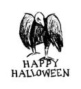 Hand drawn halloween card Royalty Free Stock Photo