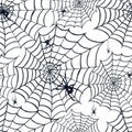 Hand drawn Halloween seamless pattern.