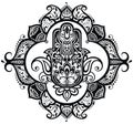 Hand drawn hamsa Royalty Free Stock Photo