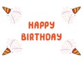 Cute birthday card, banner Royalty Free Stock Photo