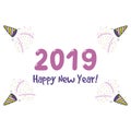 Cute New Year card, banner Royalty Free Stock Photo