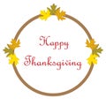 Hand drawn Happy Thanksgiving poster Royalty Free Stock Photo