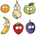 Hand drawn happy vegetable characters