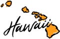 Hand Drawn Hawaii State Design