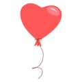 Hand drawn heart ballon. Vector doodle sketch illustration isolated on white background