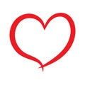 Hand drawn heart vector icon Royalty Free Stock Photo