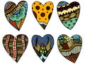 Hand drawn hearts