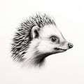 Hand-drawn Hedgehog Head Vector Image With Hyperrealistic Detail
