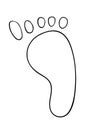 Heel. Hand drawn doodle silhouette of heel. Outline Royalty Free Stock Photo