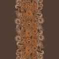Hand-Drawn Henna Mehndi Abstract Mandala Flowers and Paisley Doodle