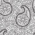 Hand-Drawn henna Mehndi Abstract pattern. Royalty Free Stock Photo