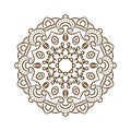Hand drawn henna tattoo mandala. Vector lace ornament.