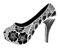 Hand drawn high heel shoe illustration Royalty Free Stock Photo