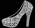 Hand drawn high heel shoe illustration Royalty Free Stock Photo