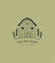 Hand drawn home, farm and barn logo, icon.