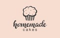 Hand drawn homemade cakes logo