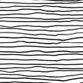 Hand drawn horizontal doodle line seamless pattern