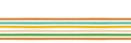 Colorful hand drawn horizontal stripes border pattern. Seamless vector background. Uneven wonky textured lines. Classic