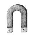 Hand-drawn horseshoe magnet illustration Royalty Free Stock Photo