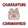 Hand drawn icon showing the importance of washing hands for killing coronavirus COVID-19. Regularly and thoroughly wash