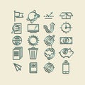 Hand drawn icons. concept business web media seo marketing engine optimization site. Royalty Free Stock Photo