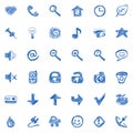 Hand drawn icons Royalty Free Stock Photo