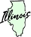 Hand Drawn Illinois State Sketch Royalty Free Stock Photo