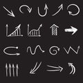 Illustration arrow icons set