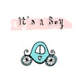 Hand drawn illustration of baby shower design