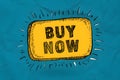 Hand drawn illustration of Buy Now button adds artistic touch Royalty Free Stock Photo