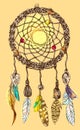 Hand drawn illustration dreamcatcher Royalty Free Stock Photo