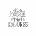 Love That Endures - Hand Drawn Illustration Royalty Free Stock Photo