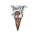 Hand drawn illustration of ice cream.