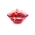 Female Kissing Lips Isolated