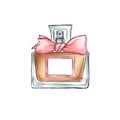 Hand drawn illustration of perfume bottle