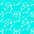 Hand-drawn illustrations. Alarms on the background Royalty Free Stock Photo