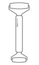 Hand drawn image of a roller massager for the face. A tool for facial skin care