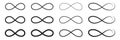 Hand drawn infinity symbol, infinity sign doodle icon