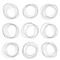 Hand Drawn Circle or Scribble Circles Collection Royalty Free Stock Photo