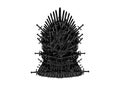 Iron throne icon. Vector illustration isolated or white background