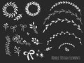 Hand drawn isolated doodle design elements Royalty Free Stock Photo