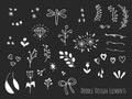 Hand drawn isolated doodle design elements Royalty Free Stock Photo