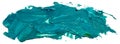 Hand drawn isolated paintbrush stripe with dirty green and blue color oil. Splatter paint texture. Royalty Free Stock Photo