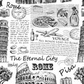 Hand drawn Italy, Rome