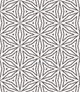 Hand drawn kaleidoscope wagara damask seamless pattern. Japanese bamboo stem motif, hand drawn in ecru neutral tone. All over
