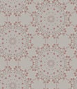 Hand drawn kaleidoscope wagara damask seamless pattern. Modern japanese motif, hand drawn in soft grey pink ecru neutral tones. Royalty Free Stock Photo