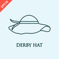 hand drawn kentucky derby hats design vector flat isolated illustration