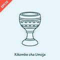 Hand drawn Kikombe cha umoja is traditional symbol of Kwanzaa design vector flat isolated illustration